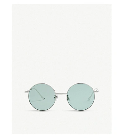Shop Gentle Monster Midnight Sun Tinted Round-frame Sunglasses In Silver