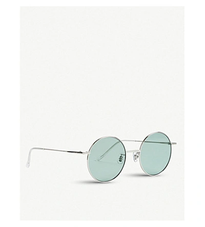 Shop Gentle Monster Midnight Sun Tinted Round-frame Sunglasses In Silver