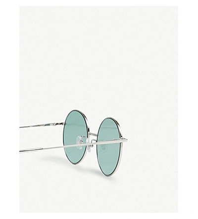 Shop Gentle Monster Midnight Sun Tinted Round-frame Sunglasses In Silver