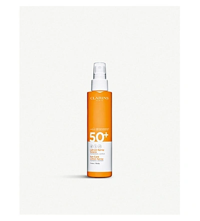Shop Clarins Sun Care Lotion Spray For Body Spf50+ 150ml In Na