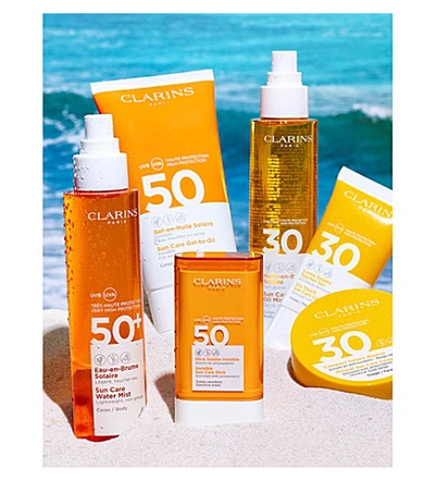 Shop Clarins Sun Care Gel-to-oil For Body Spf 50