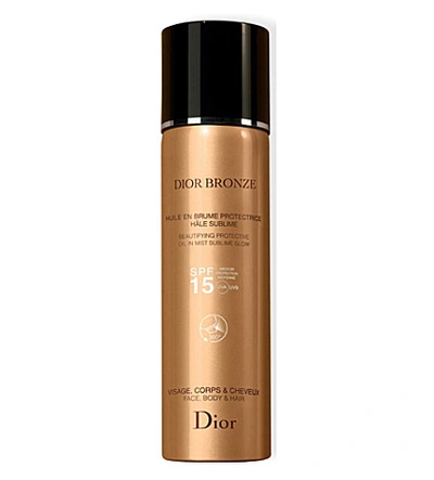 Shop Dior Bronze Beautifying Protective Oil In Mist Sublime Glow Spf 15 In Na