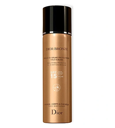 Dior Bronze Beautifying Protective Oil In Mist Sublime Glow Spf 15 125ml In Na