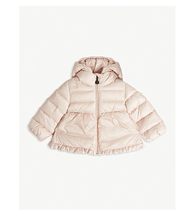 Shop Moncler Odile Quilted Puffer Jacket 3-36 Months In Baby Pink
