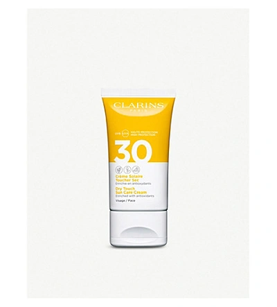 Shop Clarins Dry Touch Sun Care Cream For Face Spf30 50ml