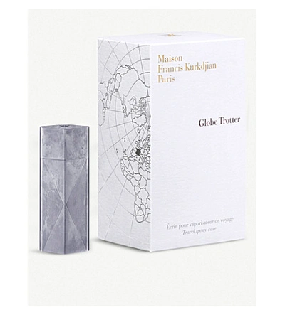 Shop Maison Francis Kurkdjian Globe Trotter Luxury Travel Spray Case - Zinc Edition