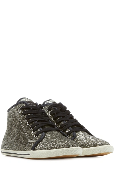 Marc By Marc Jacobs 'skim Kicks' Hi-top Glitter Sneakers In Silver