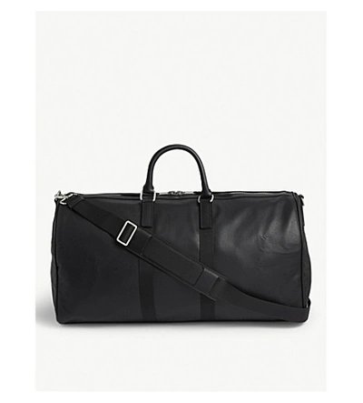 Shop Sandro Grained Leather Holdall In Black