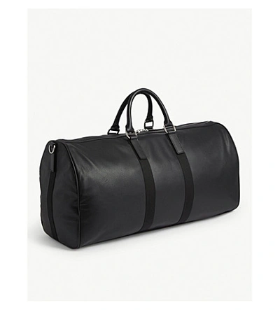Shop Sandro Grained Leather Holdall In Black