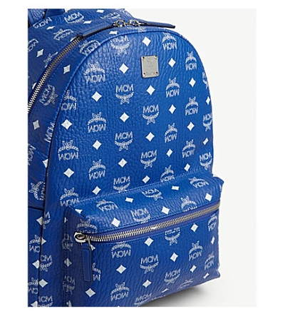 Shop Mcm Stark Large Canvas Backpack In Surf The Web