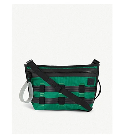 Shop Acne Studios Abbey Woven Cord Cross-body Bag In White+black