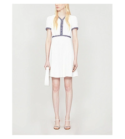 Shop Sandro Reyan Woven Midi Dress In White