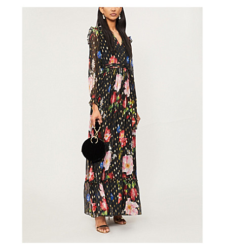 ted baker black floral dress