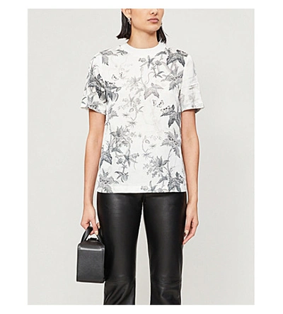 Shop Allsaints Evolution Stretch-jersey T-shirt In Chalk White