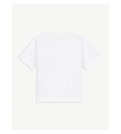 Shop Burberry Icon Stripe Pocket Cotton T-shirt 6-24 Months In White