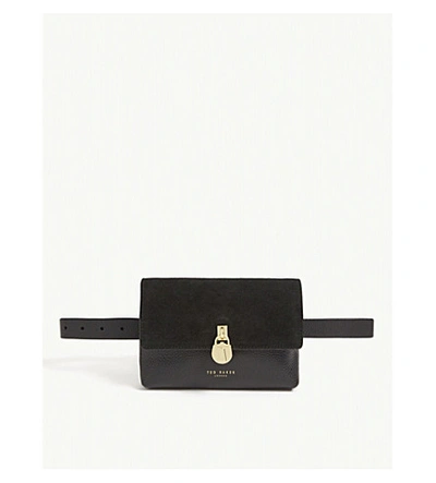 Marleea Padlock Belt Bag In Black