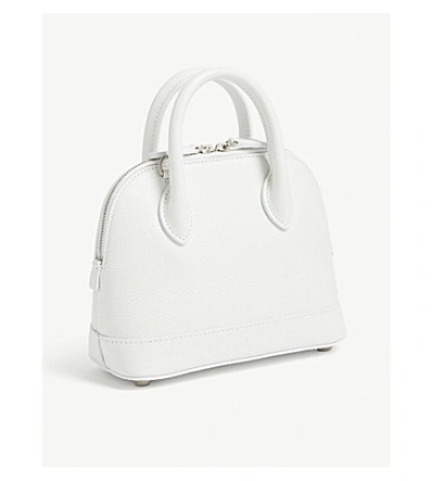 Shop Balenciaga Ville Xxs Leather Shoulder Bag In White/fuschia