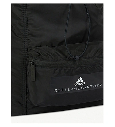 Shop Adidas By Stella Mccartney Logo-print Shell Backpack In Black White