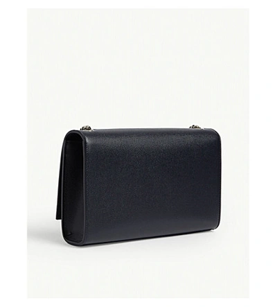 Shop Saint Laurent Kate Monogram Leather Shoulder Bag In Marine Dk