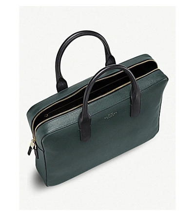 Shop Smythson Panama Slim Leather Briefcase