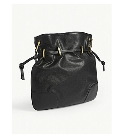 Shop Gucci 1955 Horsebit Leather Messenger Bag In Nero