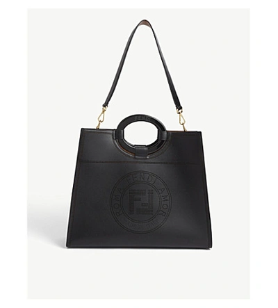 Shop Fendi Perforated Leather Tote Bag