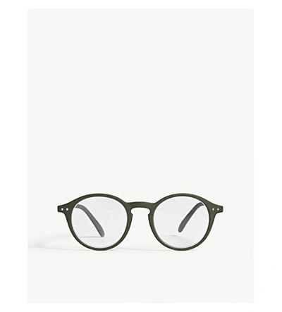 Izipizi Womens Letmesee #d Kaki Round-frame Reading Glasses +1.00