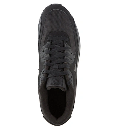Shop Nike Air Max 1 Mesh And Leather Trainers In Black