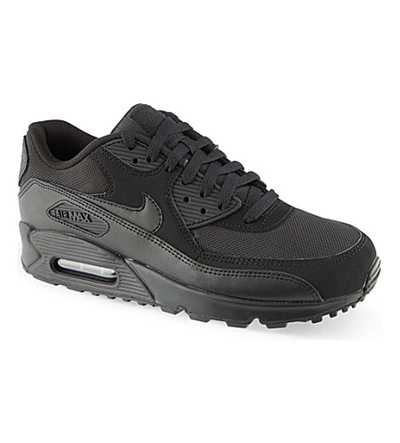 Shop Nike Air Max 1 Mesh And Leather Trainers In Black
