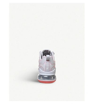 Shop Nike Air Max 270 React Woven Trainers In White Flash Crimson