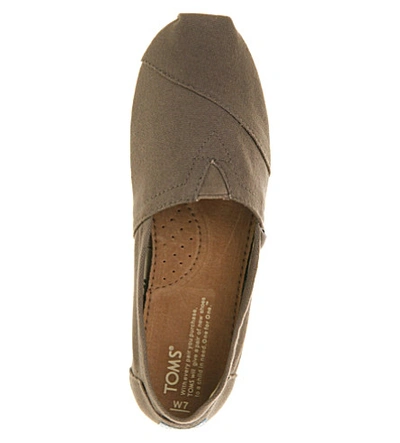 Shop Toms Classic Canvas Espadrilles In Grey