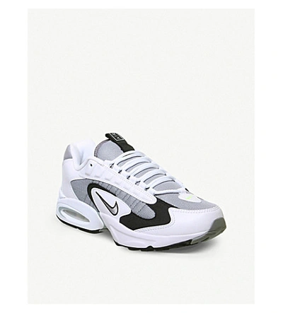 Shop Nike Air Max Triax 96 Leather And Mesh Trainers In White Particle Grey Blac