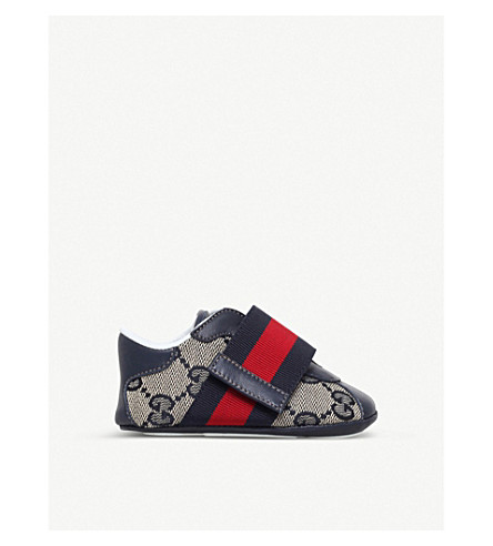 gucci canvas trainers