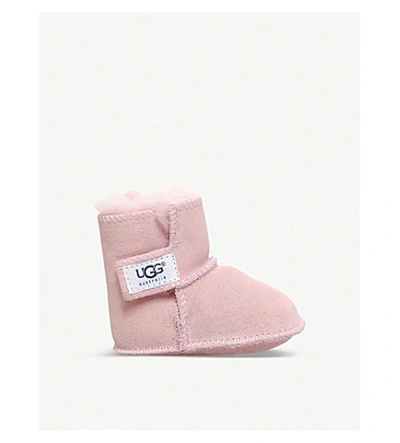 Ugg Kids' Pale Pink Erin Suede And Sheepskin Boots 6-36 Months In Nero |  ModeSens