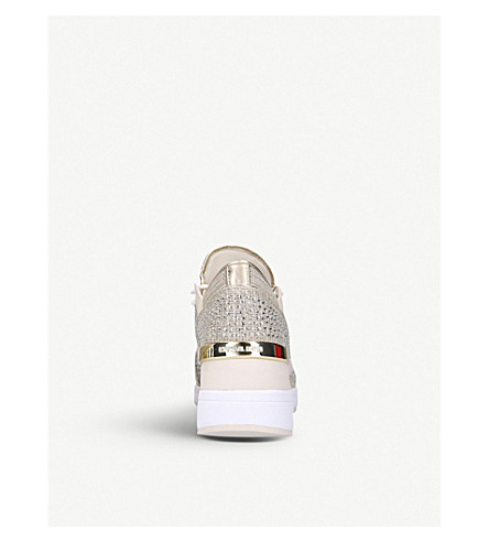 liv canvas and leather trainer