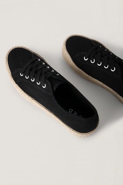 Shop Na-kd Jute Sole Trainers Black