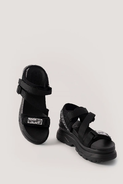 Shop Na-kd Chunky Velcro Sandals - Black