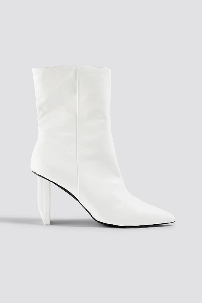 Shop Sahara Ray X Na-kd Asymmetric Heel Boots White