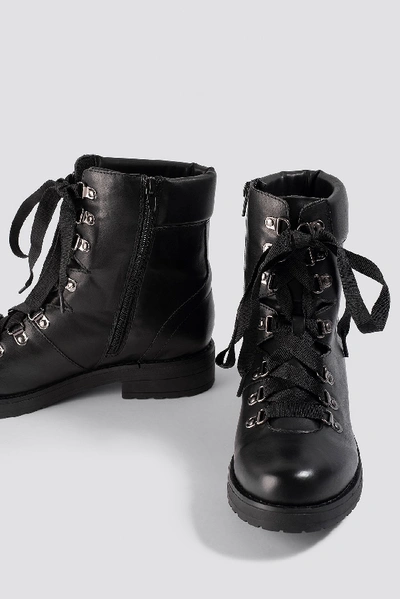 Shop Na-kd Low Combat Boots Black