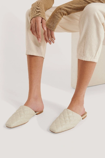Shop Na-kd Quilted Loafers - Offwhite