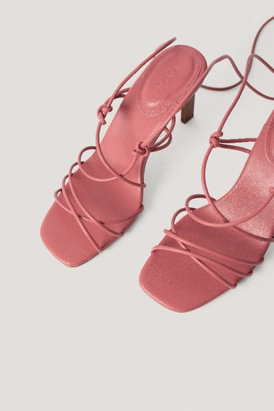 Shop Na-kd Calf Strap Heels - Pink In Rose