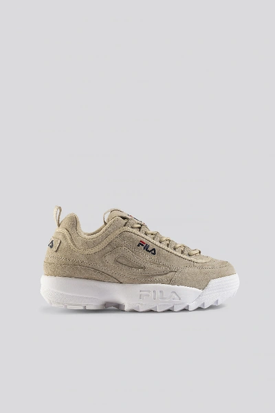 Shop Fila Disruptor S Low Wmn Sneaker Beige In Whitecap Grey