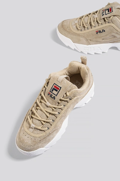 Shop Fila Disruptor S Low Wmn Sneaker Beige In Whitecap Grey