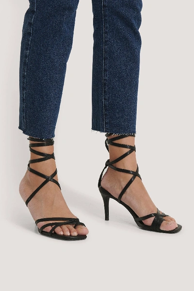 Shop Na-kd Ankle Strap Stiletto Heels - Black