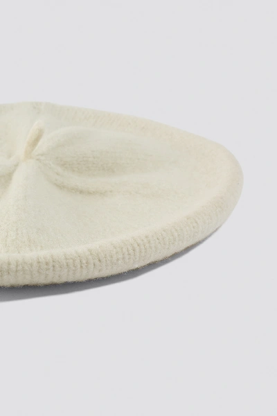 Shop Na-kd Knitted Beret Hat White