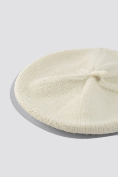 Shop Na-kd Knitted Beret Hat White