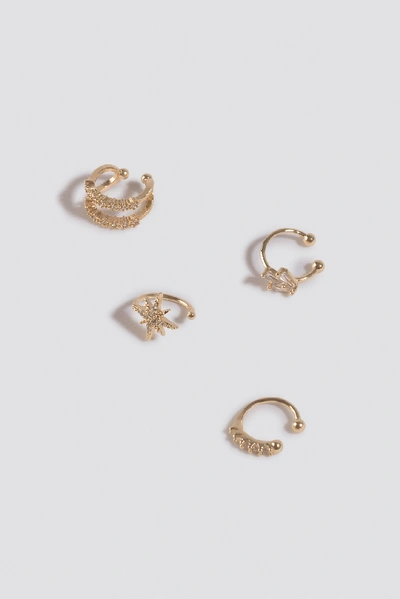 Shop Na-kd Double Pack Sparkling Ear Cuff Set - Gold