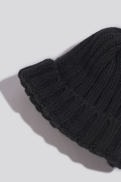 Shop Na-kd Oversize Chunky Beanie - Black