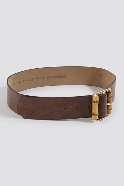 Shop Na-kd Bamboo Buckle Belt - Brown