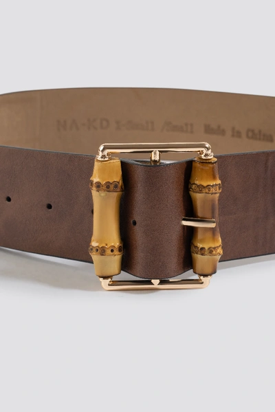 Shop Na-kd Bamboo Buckle Belt - Brown